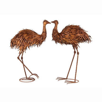 Set 2 Large Assorted Emus Garden Statue 37x58cm