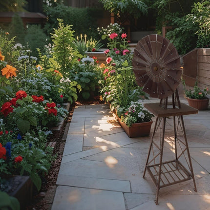 Large Rust Windmill 118cm