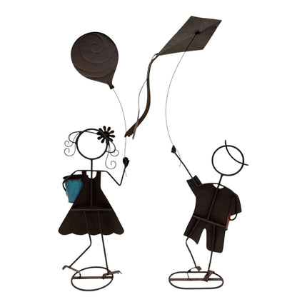 Set 2 Asst Colourful Playing Kids Planters 63cm