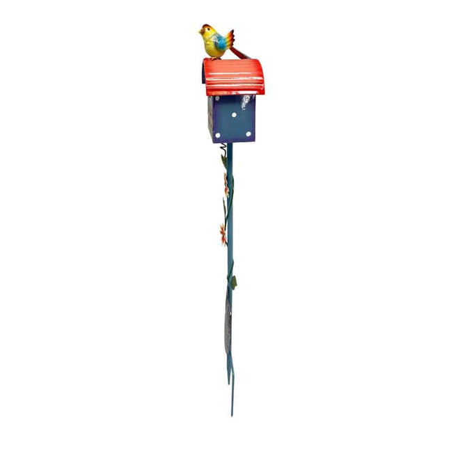 Colourful Birdhouse Stake w Garden Shovel 90cm