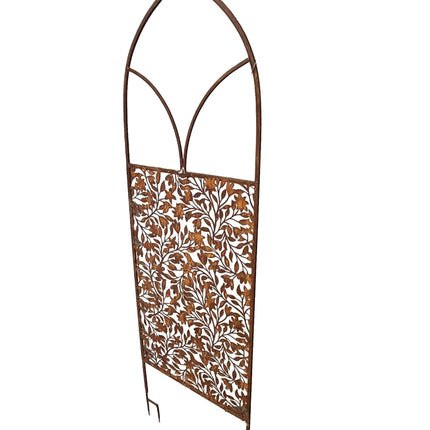 Rust Screen / Wall Art W Arch + Removable Stakes 162cm