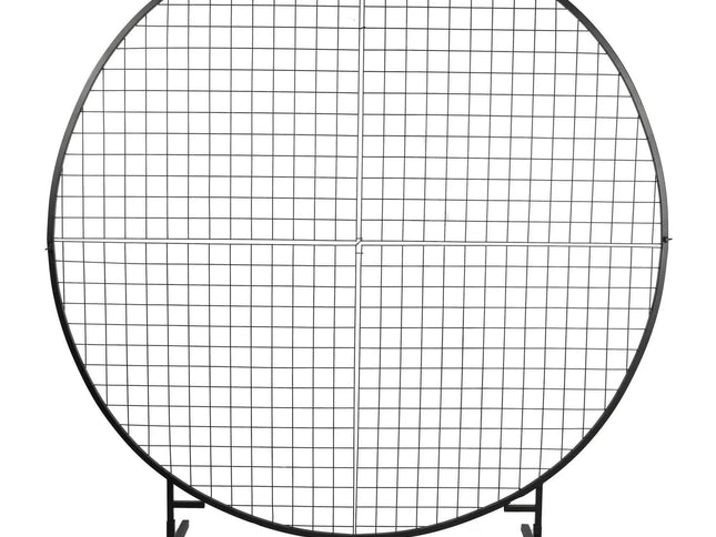Sturdy Circular Flower Wall / Event Stand 200cm Diameter (Black Frame)