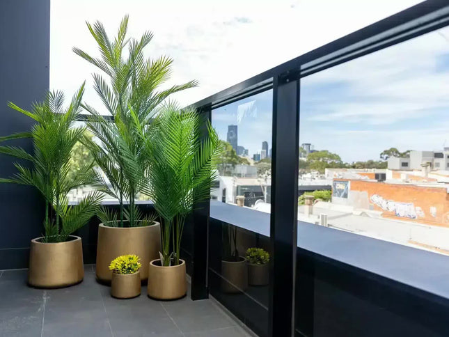Elegant Gold Planters / Gold Pots Set of 4