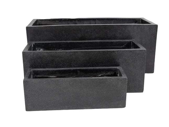 Luxury Black Terrazzo Concrete Planter Set of 3