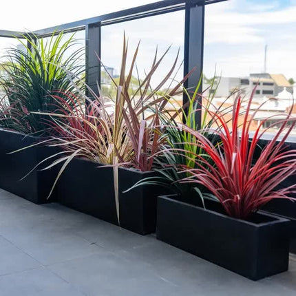 Luxury Black Terrazzo Concrete Planter Set of 3