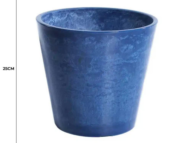 Glossy Blue Garden Pot 25cm