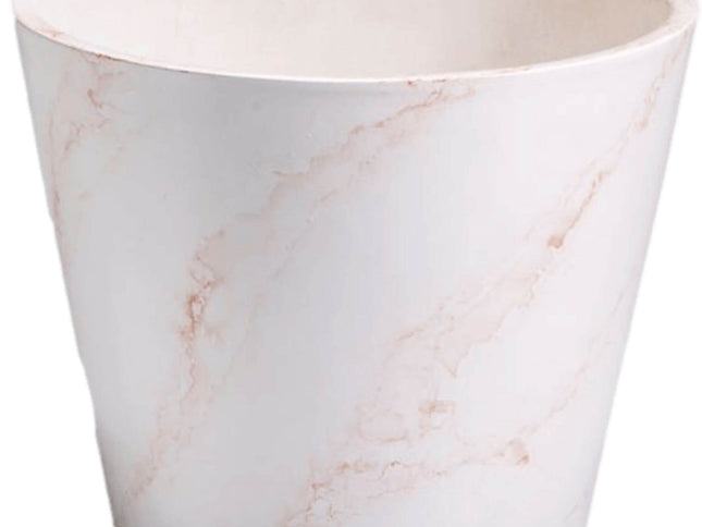 Red & White Imitation Marble Pot 25cm