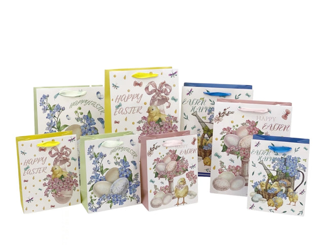 bulk 24 Xlarge Easter Garden Hunt Gift Bag Assort Present 42cm