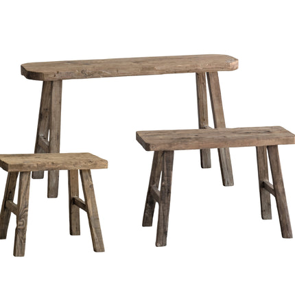 Set 3 Vintage Outdoor Kusina Bench 45cm