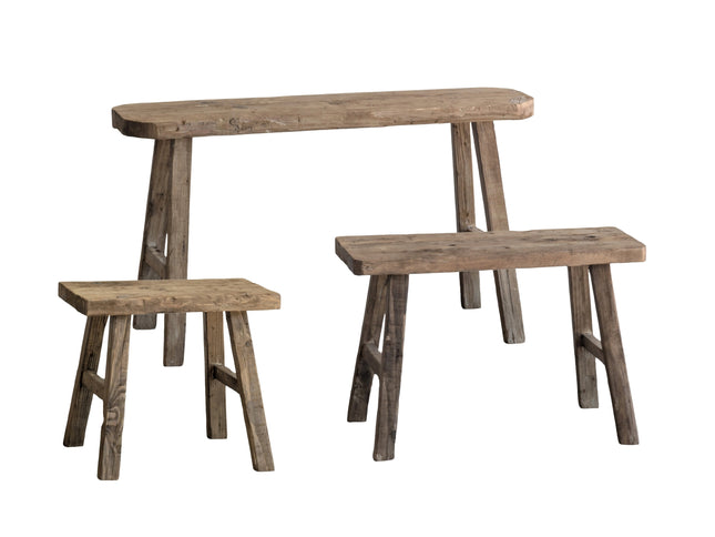Set 3 Vintage Outdoor Kusina Bench 45cm