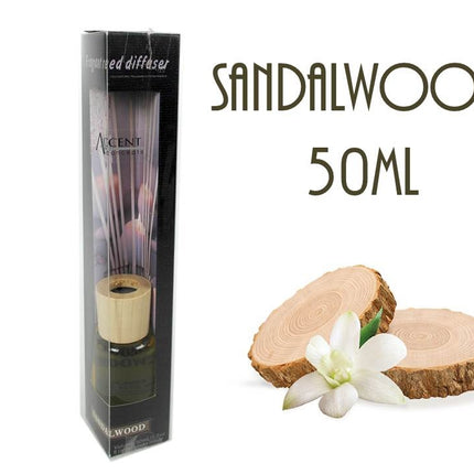 bulk 24 Scented Oil Diffuser Sandalwood 50Ml 8 Rattan Sticks