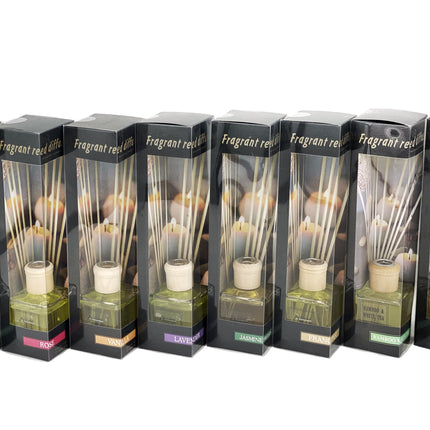 bulk 12 160ml Fragrant Oil Diffuser 12 Rattan Sticks Assortedfragrance