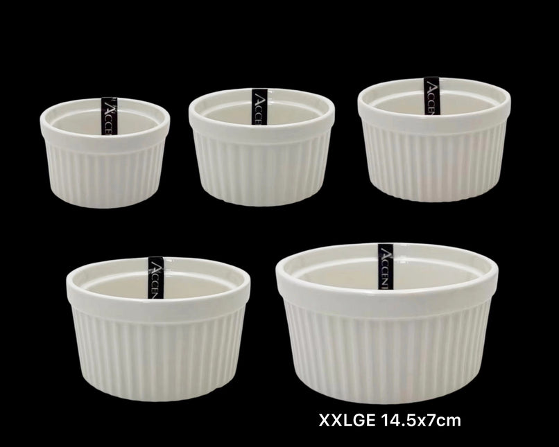 bulk 24 Xxlarge New Bone China Ramekln 14x7cm