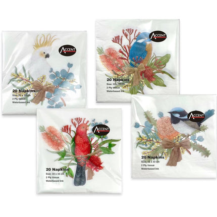 bulk 960 Native Bird Napkin 2ply 33cm
