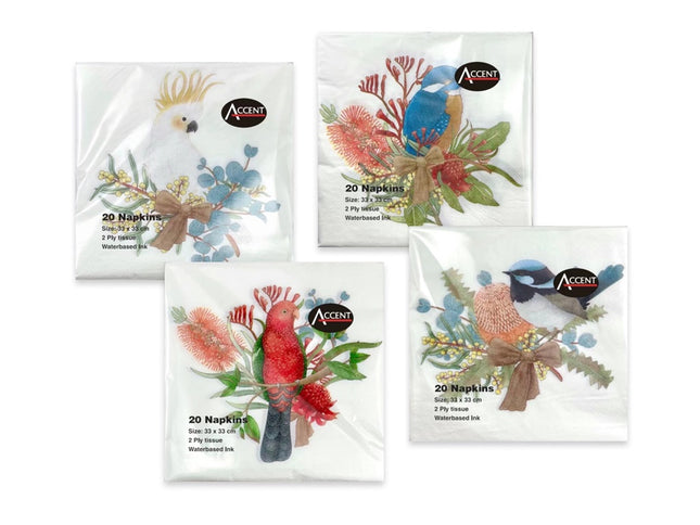 bulk 960 Native Bird Napkin 2ply 33cm