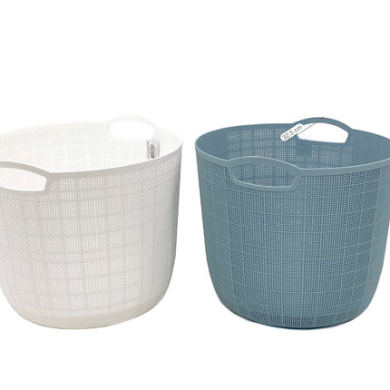 bulk 12 Round Basket w Handle Assort 32cm