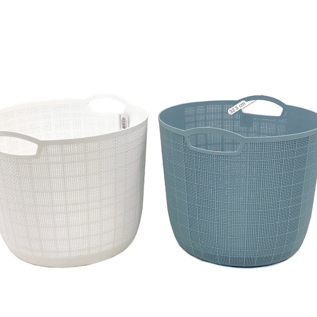 bulk 12 Round Basket w Handle Assort 32cm