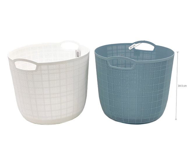 bulk 8 Round Basket w Handle Assort 40cm