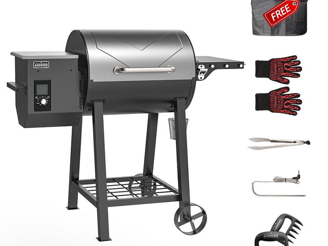 Asmoke AS500N-2 WOOD PELLET GRILL SILVER