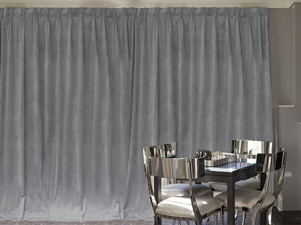 Large Thick Velvet Blockout Curtains 550x 230cm PINCH PLEAT 2 panel+Hooks Grey