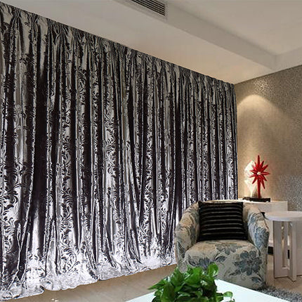 Large Thick Velvet Curtains Stunning Flocking 580x270cm+Hook Pinch Pleat Silver Grey