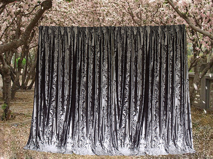 Large Thick Velvet Curtains Stunning Flocking 580x270cm+Hook Pinch Pleat Silver Grey