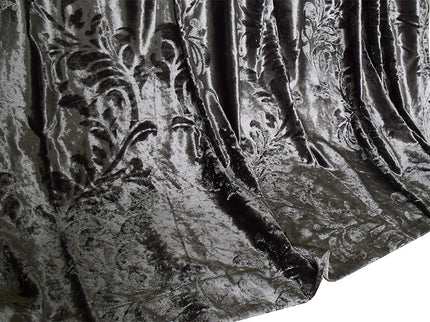 Large Thick Velvet Curtains Stunning Flocking 580x270cm+Hook Pinch Pleat Silver Grey