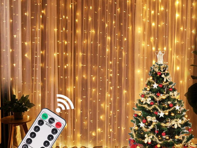 Christmas Lights Curtain Garland