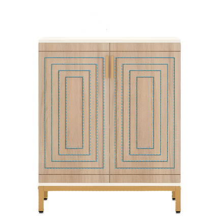 NNETMLT 5-Tier Shoe Cabinet with Geometric Pattern Doors-White/Natural