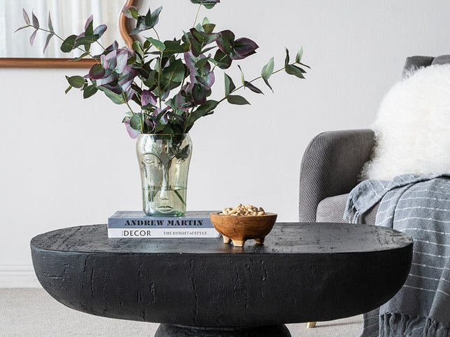 BLACK IS BACK CEMENT COFFEE TABLE
