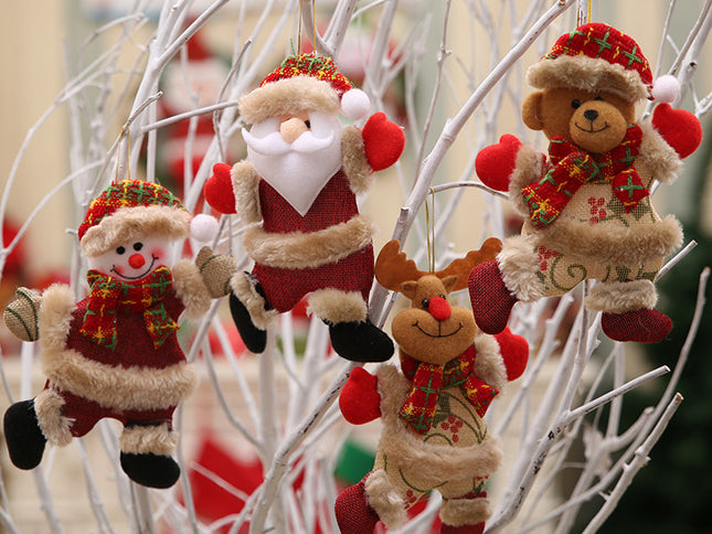 12pcs Dancing pendant bear for Christmas tree