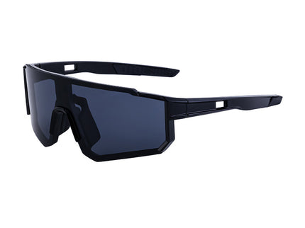 Black Frame Sports Sunglasses with Dark Polarized Lens | UV400 Protection & Sleek Design