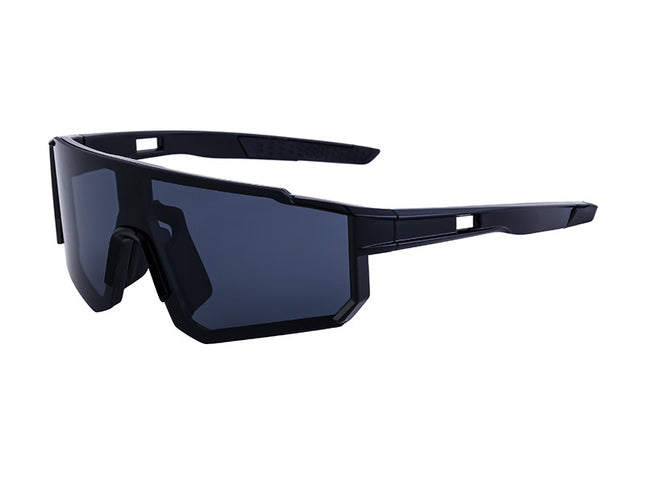 Black Frame Sports Sunglasses with Dark Polarized Lens | UV400 Protection & Sleek Design