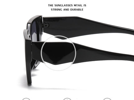 Bold Oversized Black Frame Sunglasses | UV400 Designer Fashion Shades