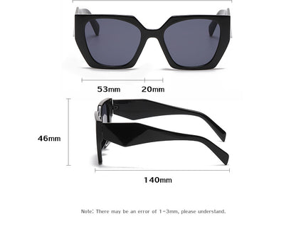 Bold Oversized Black Frame Sunglasses | UV400 Designer Fashion Shades