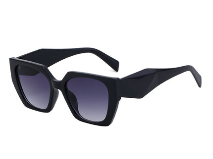 Bold Oversized Black Frame Grey Lens Sunglasses | UV400 Designer Fashion Shades