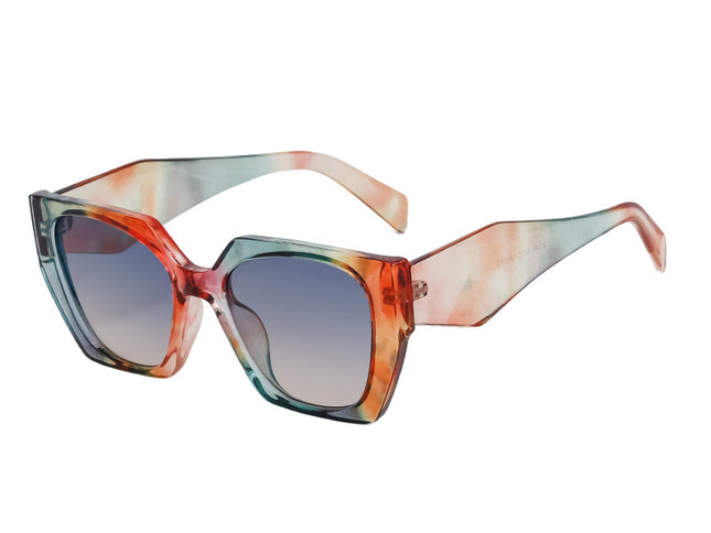 Bold Oversized Multicolor Gradient Sunglasses | UV400 Designer Fashion Shades