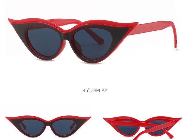 Retro Cat-Eye Sunglasses - Stylish Red Vintage Frames for Women