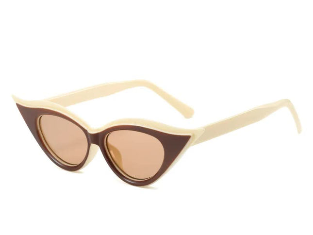 Retro Cat-Eye Sunglasses - Stylish Apricot Vintage Frames for Women