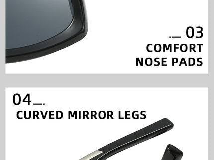 Futuristic Sports Wrap Man Sunglasses - Bold Blue Frames with UV Protection