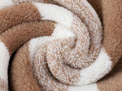 Luxury Cotton Striped Towel Set - 6 Piece Set (2 Hand Towels, 2 Bath Towels, 2 Washcloths), Ultra Soft and Absorbent  (Brown)