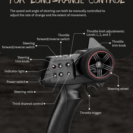Rock Antelope RC Car - 2.4GHz Simulation Off-Road Climbing Vehicle with Rechargeable Battery (Red)