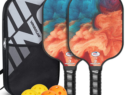 Vintage Fiberglass Pickleball Paddle Set - Vibrant Design for Enhanced Gameplay