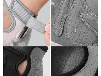 XL Black Silicone Padded Workout Gloves - Non-Slip Weightlifting Gloves for Enhanced Grip and Palm Protection