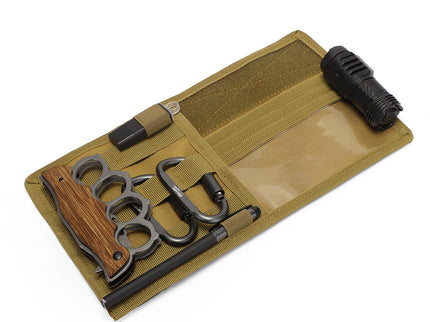 Green Car Sun Visor Organizer - Tactical Molle Storage Panel with Multi-Pocket Design