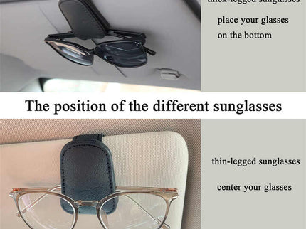 2pcs Pink Car Sun Visor Glasses Holder - Universal Sunglasses Clip for Secure Storage