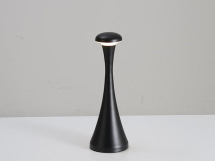 Black Modern Minimalist LED Mushroom Lamp - Touch Control Rechargeable Night Light