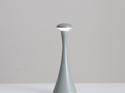 Grey Modern Minimalist LED Mushroom Lamp - Touch Control Rechargeable Night Light