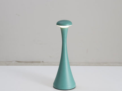 Green Modern Minimalist LED Mushroom Lamp - Touch Control Rechargeable Night Light
