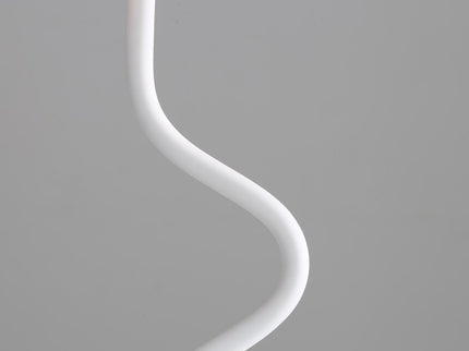 Corrugated Gold Lamp Cap Elegant Curved Stem Mushroom Desk Lamp - Adjustable LED Table Light